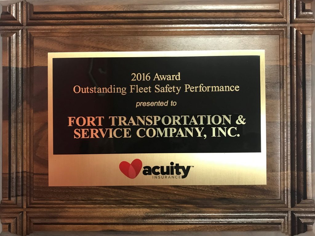 Acuity Fleet Safety Award